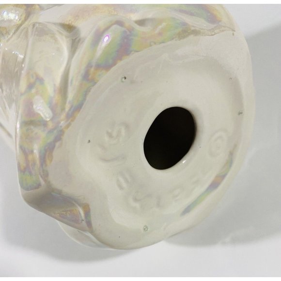 Vintage Arnel Nativity Set Glazed Ceramic Iridescent White Christmas Crèch ‘75 - Picture 5 of 12